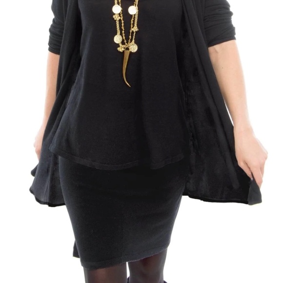 NWT Gretchen Scott Cashmere-Like Pencil Black Skirt - Picture 1 of 4